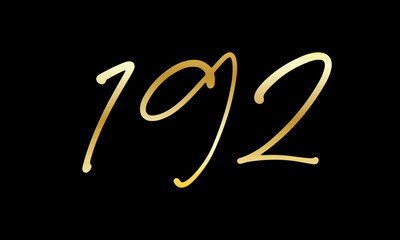  Number Gold Casual Modern Logo