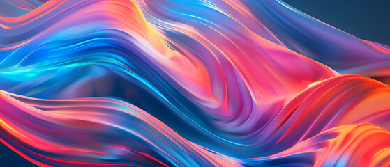 Obraz premium Colorful wavy background ,Abstract colorful modern wallpaper, vibrant colors background ,abstract background with smooth lines in blue, yellow and pink colors