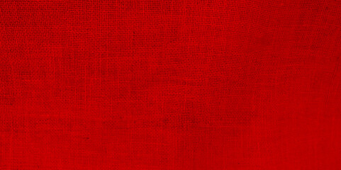 Fototapeta premium Red Jute, linen background and texture