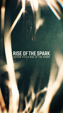 Action Titles Rise of the Sparks. Vertical Stories Opener for Social Media.