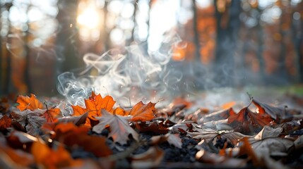 The smell of smoke in the air signals the start of autumn, as leaves burn in bonfires and the season changes.