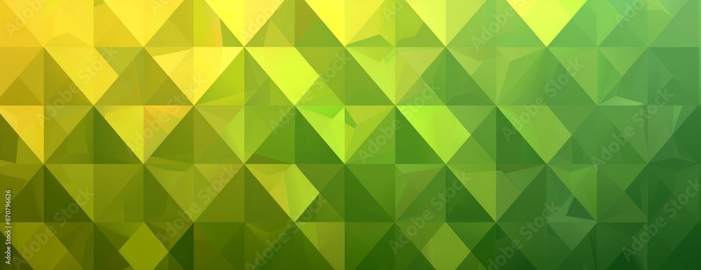 Poster illustration of green and yellow background with triangles. abstract geometric pattern in modern sty