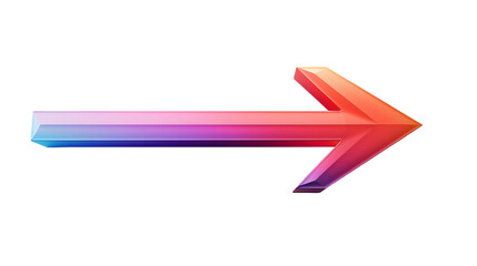 Colorful arrow, 3D