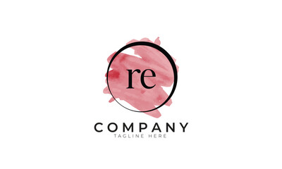 RE logo, Brand logo, Craft logo, Clothing logo