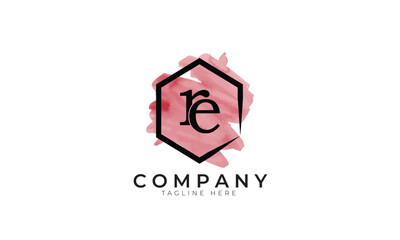 RE logo, Brand logo, Craft logo, Clothing logo