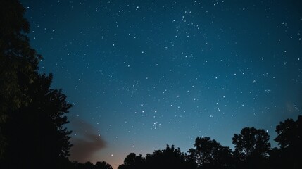 The smoke from the fireworks slowly dissipates, leaving behind a clear night sky filled with stars.