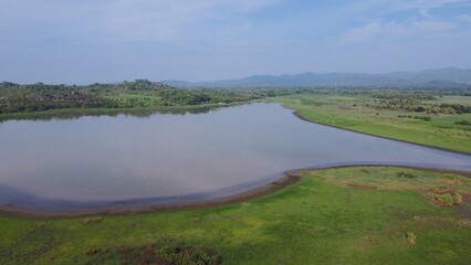 DRONE PHOTOGRAPHY IN OASIS ON THE ROAD FROM OAXACA TO ACAPULCO GUERRERO MEXICO