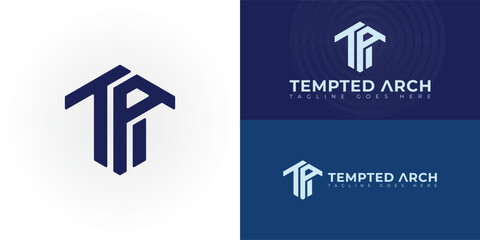 Abstract initial hexagon letters TA or AT logo in white color isolated on multiple background colors. The logo is suitable for real estate and construction logo vector design illustration inspiration