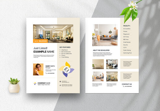 RealEstate Agent Flyer Layout