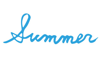 夏　summer(サマー)　英語　筆記体
