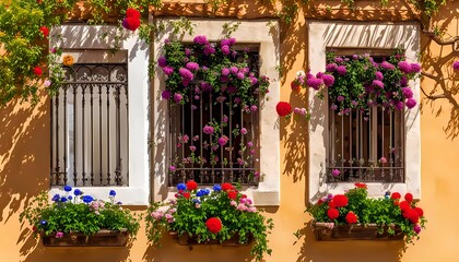 Obraz premium window with flowers