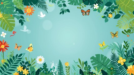 Obraz premium World Environment Day An illustration of environmental protection icons, clear layout with copy space