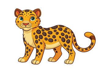 Cartoon leopard isolated vector