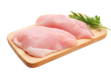 Chicken entrails. Detailed components separated on white background. Emphasis on the details of chicken that is fresh, free of bruises, and that the fat is evenly distributed.