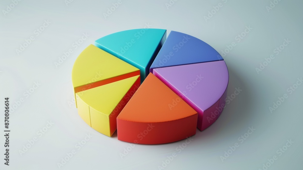 Poster isolated pie chart with subtle segments --ar 16:9 job id: b353080f-b5a5-4f38-9470-eb095ea303d1