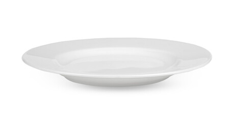 white plate isolated on transparent png