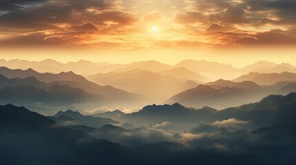 Fototapeta premium clouds mountain sun