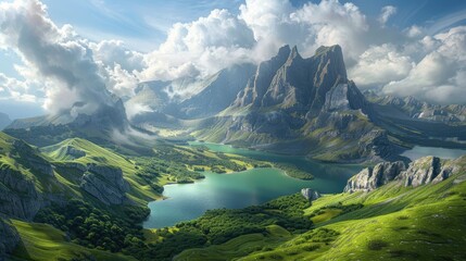 Fototapeta premium Breathtaking natural wonders in panoramic views