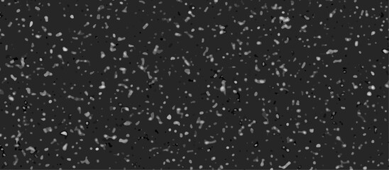 Abstract gray quartz terrazzo marble tile black background. Terrazzo stone mosaic texture. quartz surface for bathroom or kitchen countertop. marble texture design terrazzo texture.	