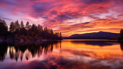 Obraz premium calm yellow pink sky