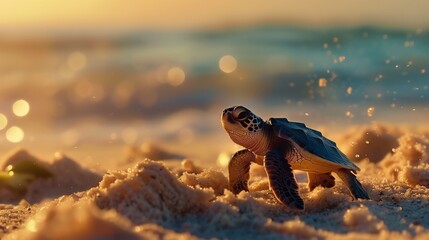 The Journey of the Sea Turtle Hatchling: A Tale of Struggle and Resilience