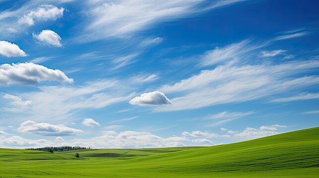 vast blue sky wispy clouds