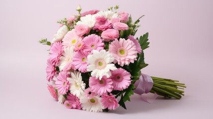 Obraz premium playful pink flowers bouquet