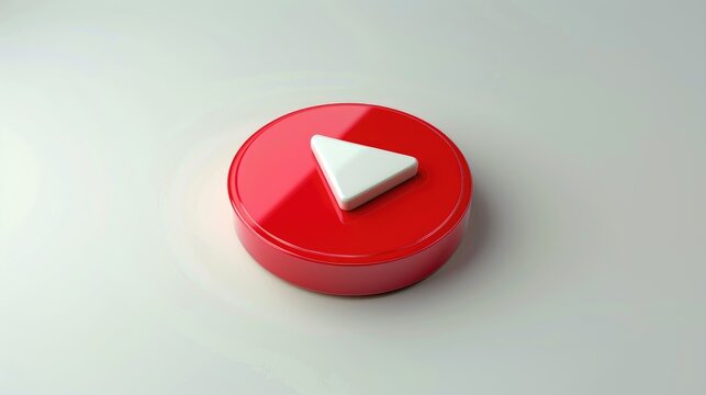 red button on a white background