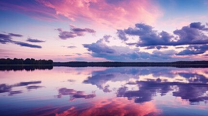 Obraz premium horizon purple cloud