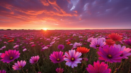 Obraz premium photograph sunset pink