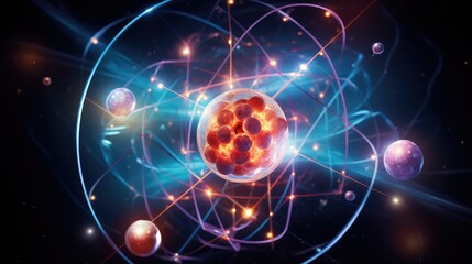 Obraz premium electrons atomic structure
