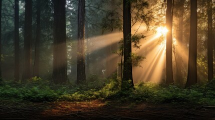 Obraz premium enchanting half sun rays