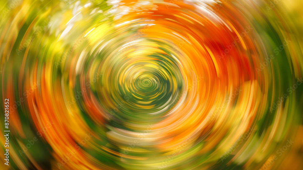 Poster a circular pattern moving in a swirling motion. lines and colors blend seamlessly with each other, c