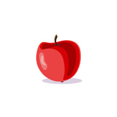 red apple isolated on white