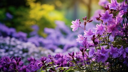 Obraz premium garden purple flower frame