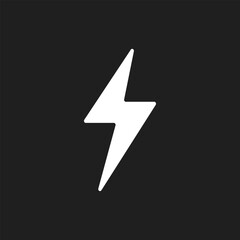 Simple electric icon on black background.