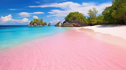 Fototapeta premium waters pink beach indonesia