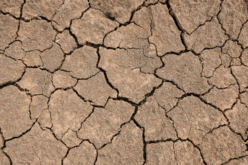 Wall texture soil dry crack pattern of drought lack of water of nature brown old broken background.