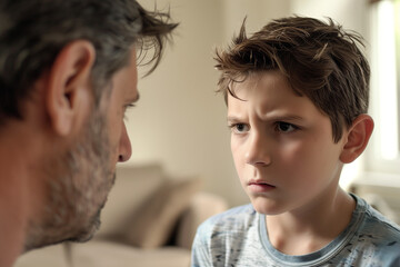 Fototapeta premium Father and Son Confrontation