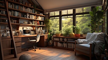 Fototapeta premium workspace interior room