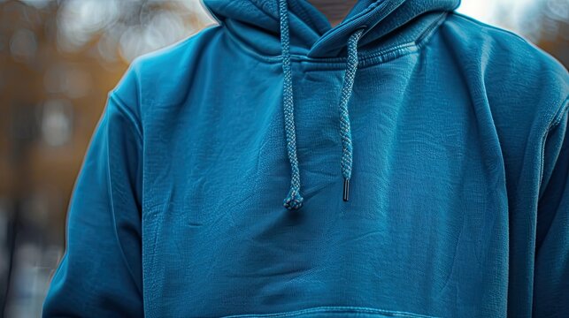 customized blue hoodie template