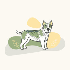 A loyal dog is a man's best friend This image can be used for posters, greeting card, websites, product design, print materials,etc.