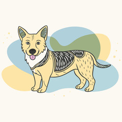 A loyal dog is a man's best friend This image can be used for posters, greeting card, websites, product design, print materials,etc.