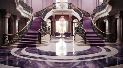 Obraz premium staircase marble purple