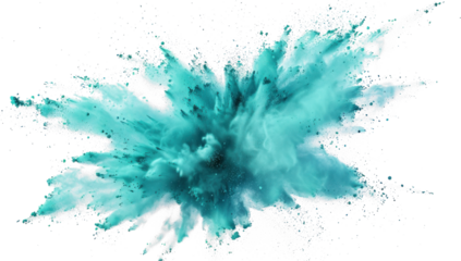 Abstract Turquoise Paint Explosion