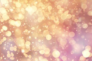 Blurred beige background with bokeh lights. Abstract light pastel color banner for design, decoration and wallpaper. Background for greeting card, invitation, wedding or birthday party


