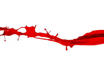 Red paint splash isolated 