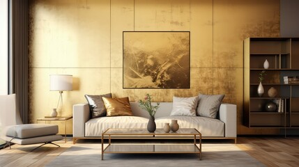 Fototapeta premium modern golden wall