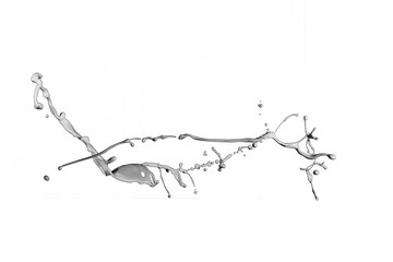 White paint splash isolated