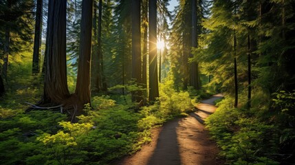 Obraz premium light sunny forest